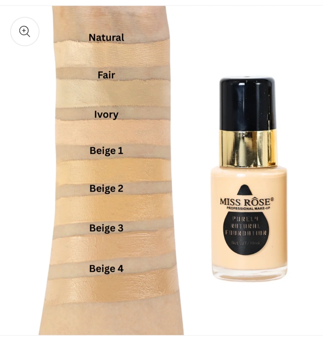 Miss Rose Foundation Beige 1 – Smooth & Natural Coverage Makeup - Image 2