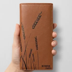 HORSE Brown Long Wallet for Men – Stylish & Spacious Leather Wallet