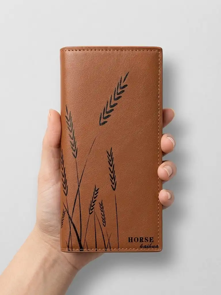 HORSE Brown Long Wallet for Men – Stylish & Spacious Leather Wallet