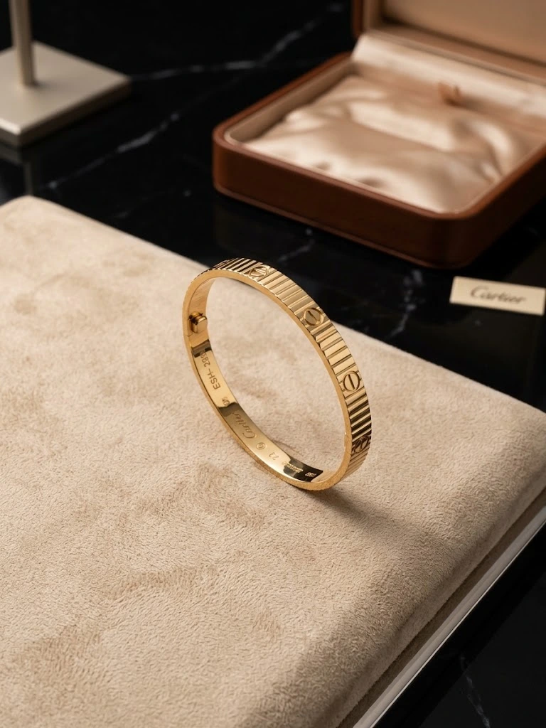 Golden Stainless Steel Screw Bracelet