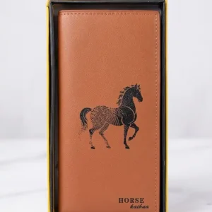 Horse Kaihua Men's Long Leather Wallet – Stylish & Spacious