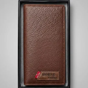 Premium Men's HORSE Kaihua Long Leather Wallet – Durable & Elegant Design