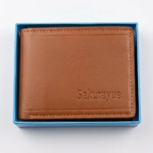 Sakurayue Brown Leather Men's Wallet – Classic & Stylish Everyday Wallet