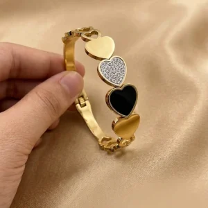 Stainless Steel Heart Design Bracelet